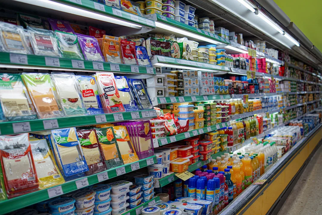 Retail shopping store supermarket aisle